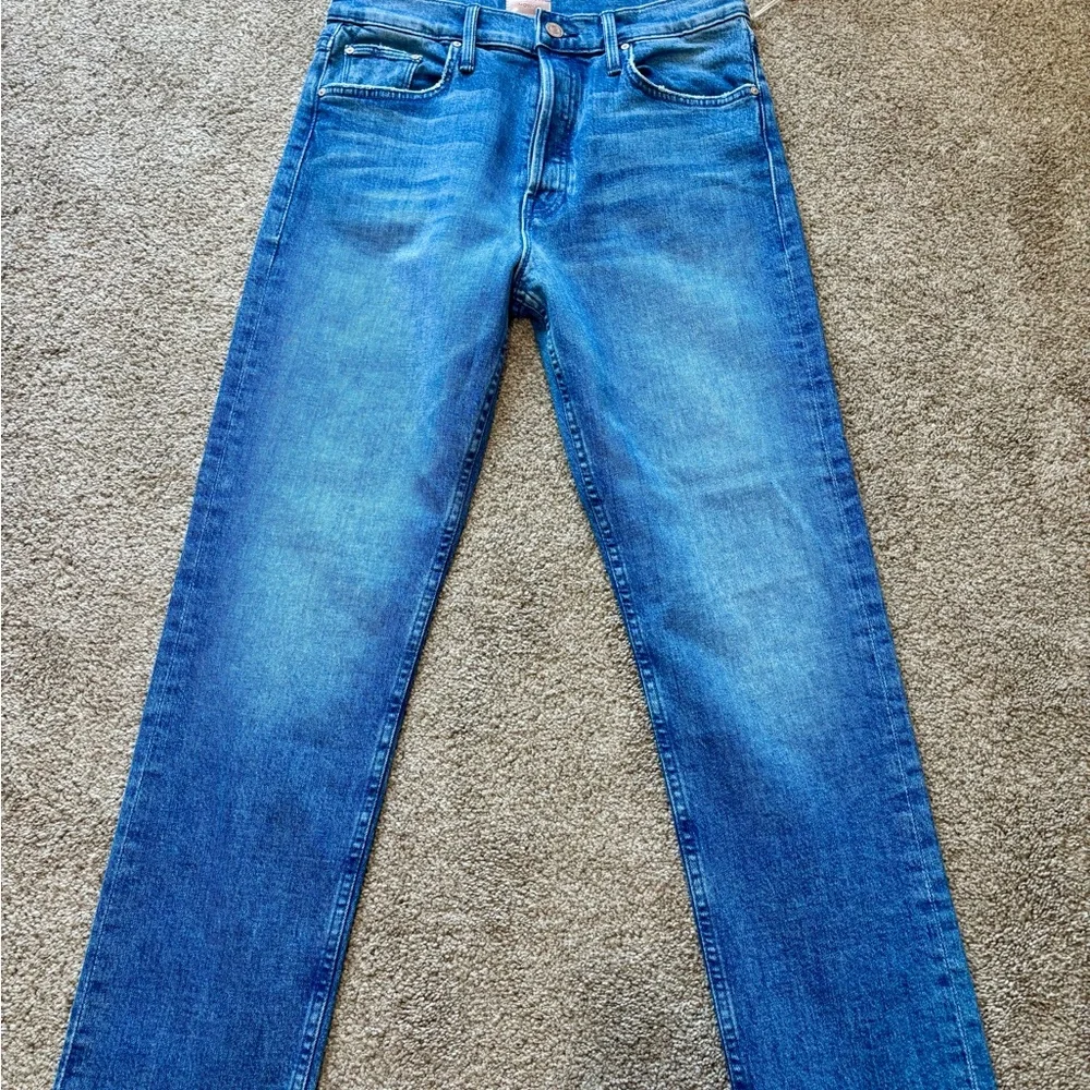 MOTHER women’s Classic Blue Straight Jeans - Picture 1 of 5